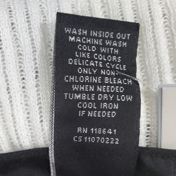 Lane Bryant Palm Burnout Ribbed Tank/Swimsuit Cover-up White ~ NWT Sz 26/28 - Picture 10 of 12